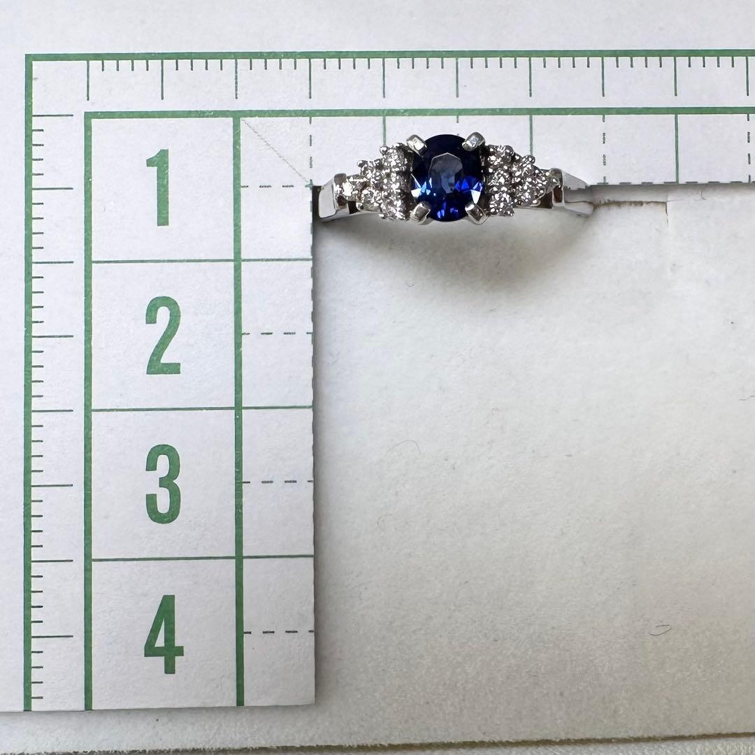 PT950 サファイア0.59ct ダイヤモンド デザインリング
