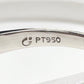 PT950 サファイア0.59ct ダイヤモンド デザインリング