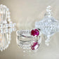 【美品】PT900 ルビー 0.75ct リング ダイヤ