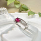 【美品】PT900 ルビー 0.75ct リング ダイヤ