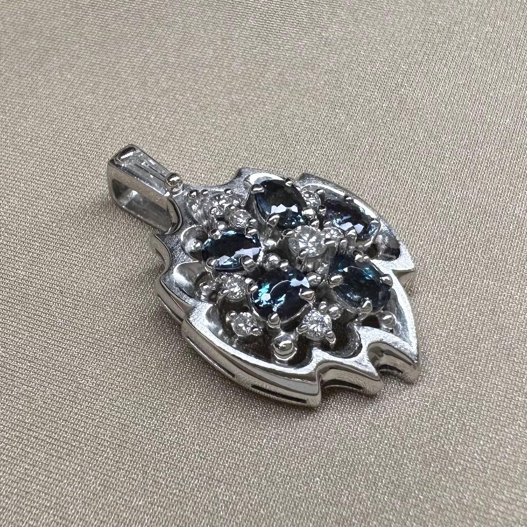 PT900 天然アレキサンドライト ペンダント 1.10ct 変色効果 希少石