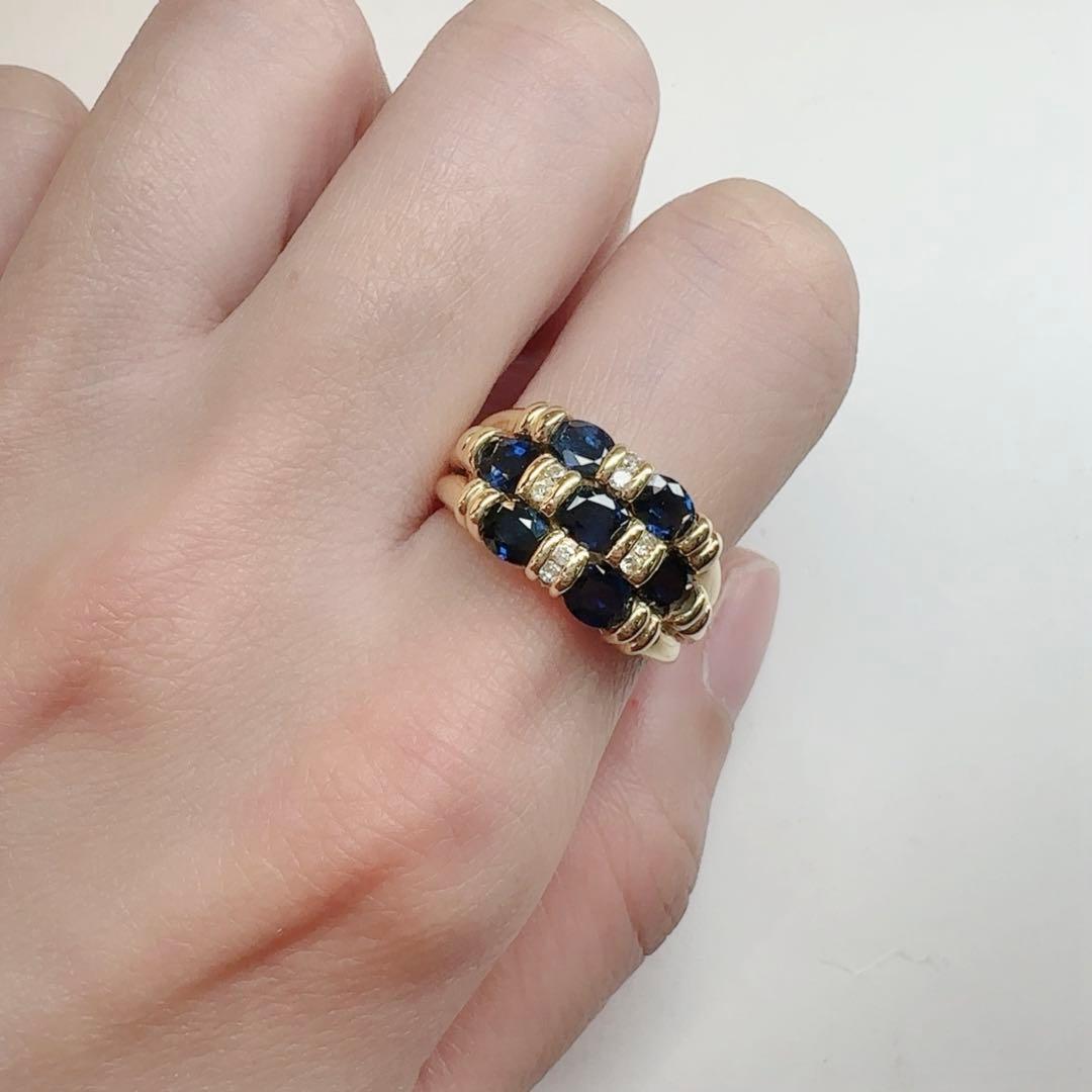 【三越】K18 サファイア 2.20ct リング