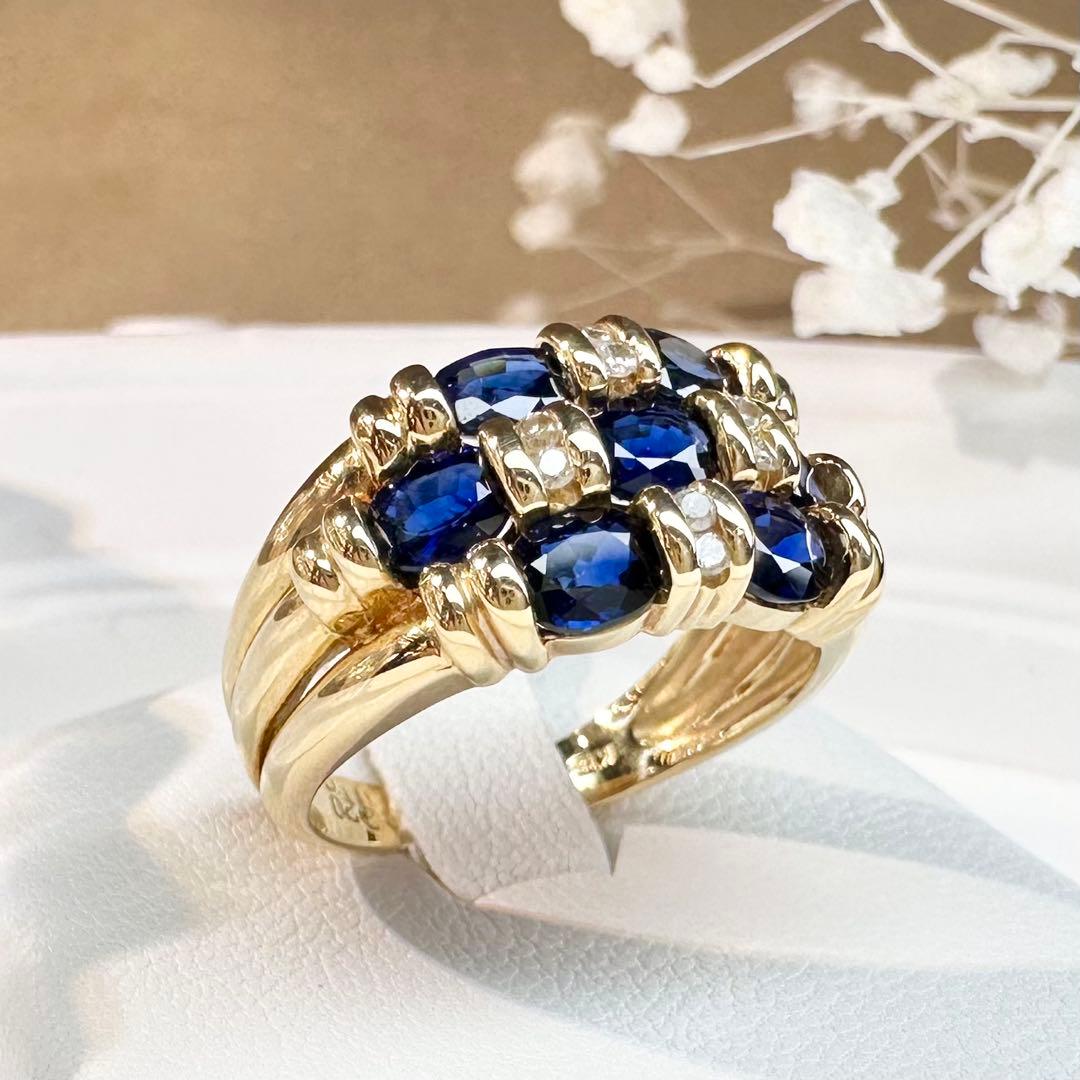 【三越】K18 サファイア 2.20ct リング