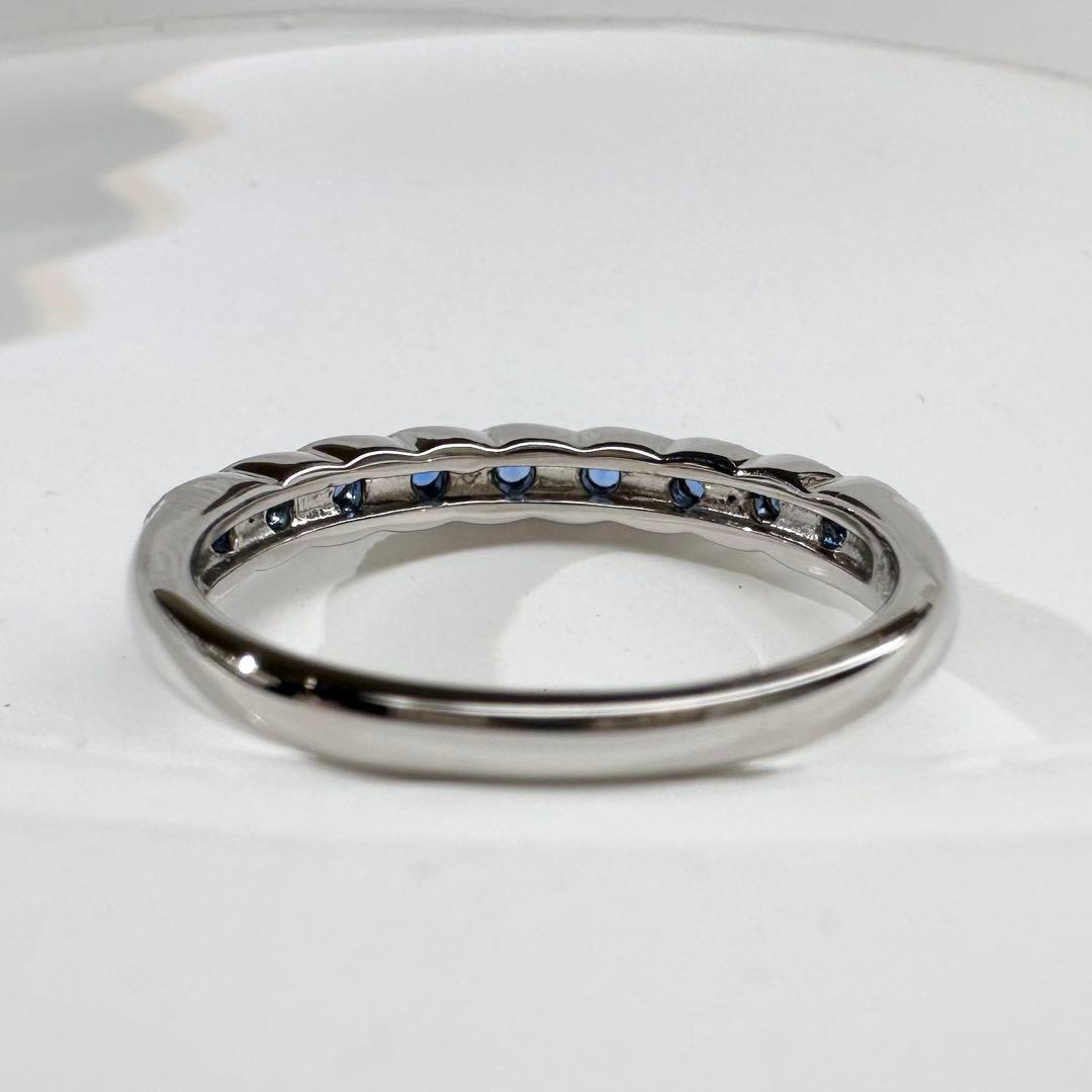 【美品】PT950 アウイナイト 0.10ct 愛らしいミル打ちデザイン リング