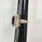 PT900 K18 ルベライト 3.49ct ダイヤモンドリング 昭和レトロ