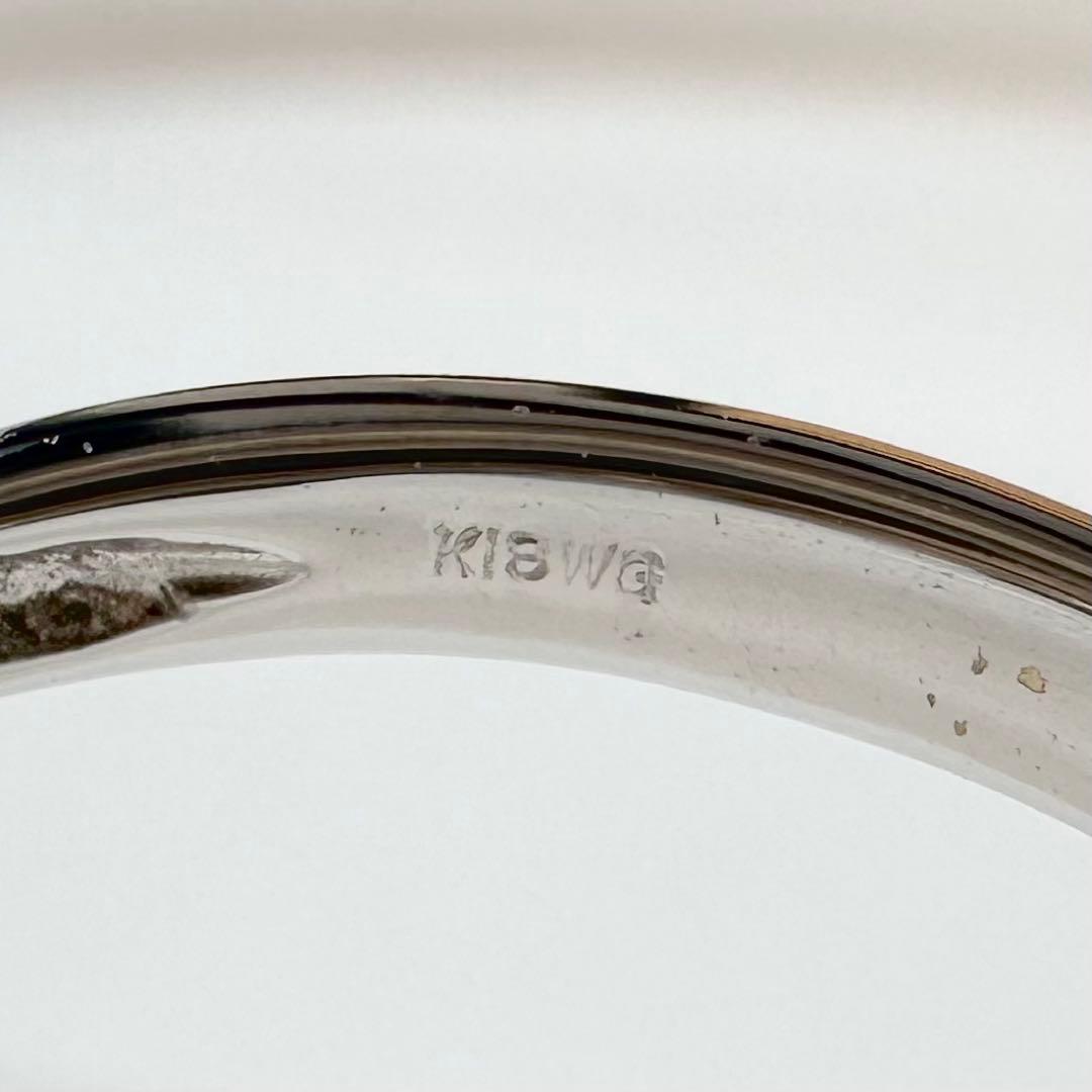 【K18WG】パール 4.4-5.4mm リング