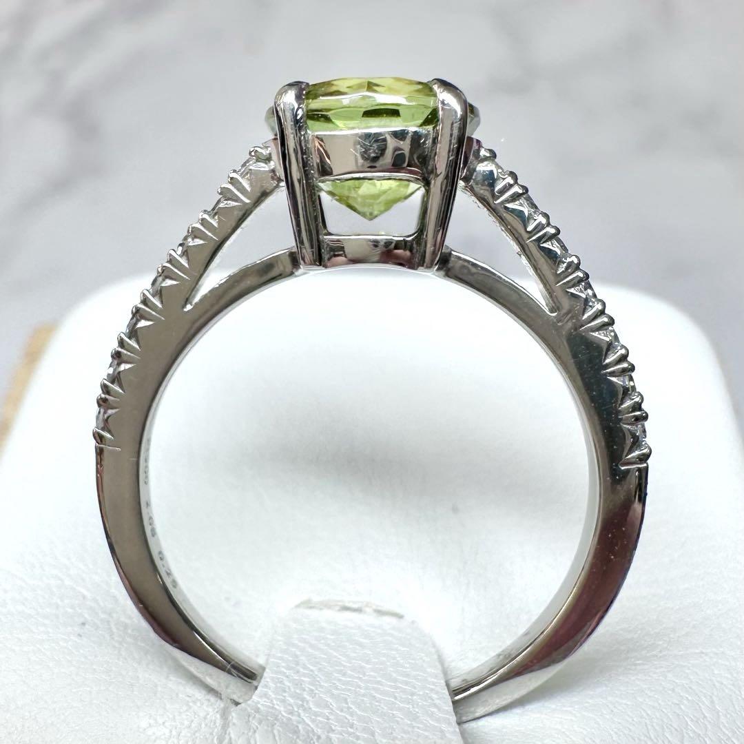 【新品】PT900スフェーン2.08ct リング キラキラファイア