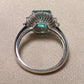 PT900 エメラルド1.93ct バゲットダイヤ リング 大粒