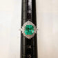 PT900 エメラルド1.93ct バゲットダイヤ リング 大粒