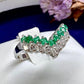 【美品】PT900 エメラルド 0.28ct リング