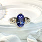 【美品】K18/PT900 タンザナイト3.49ct リング ダイヤ デザイン