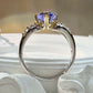 【美品】K18/PT900 タンザナイト3.49ct リング ダイヤ デザイン