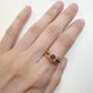 【K18】ルビー 0.43ct リング ダイヤモンド