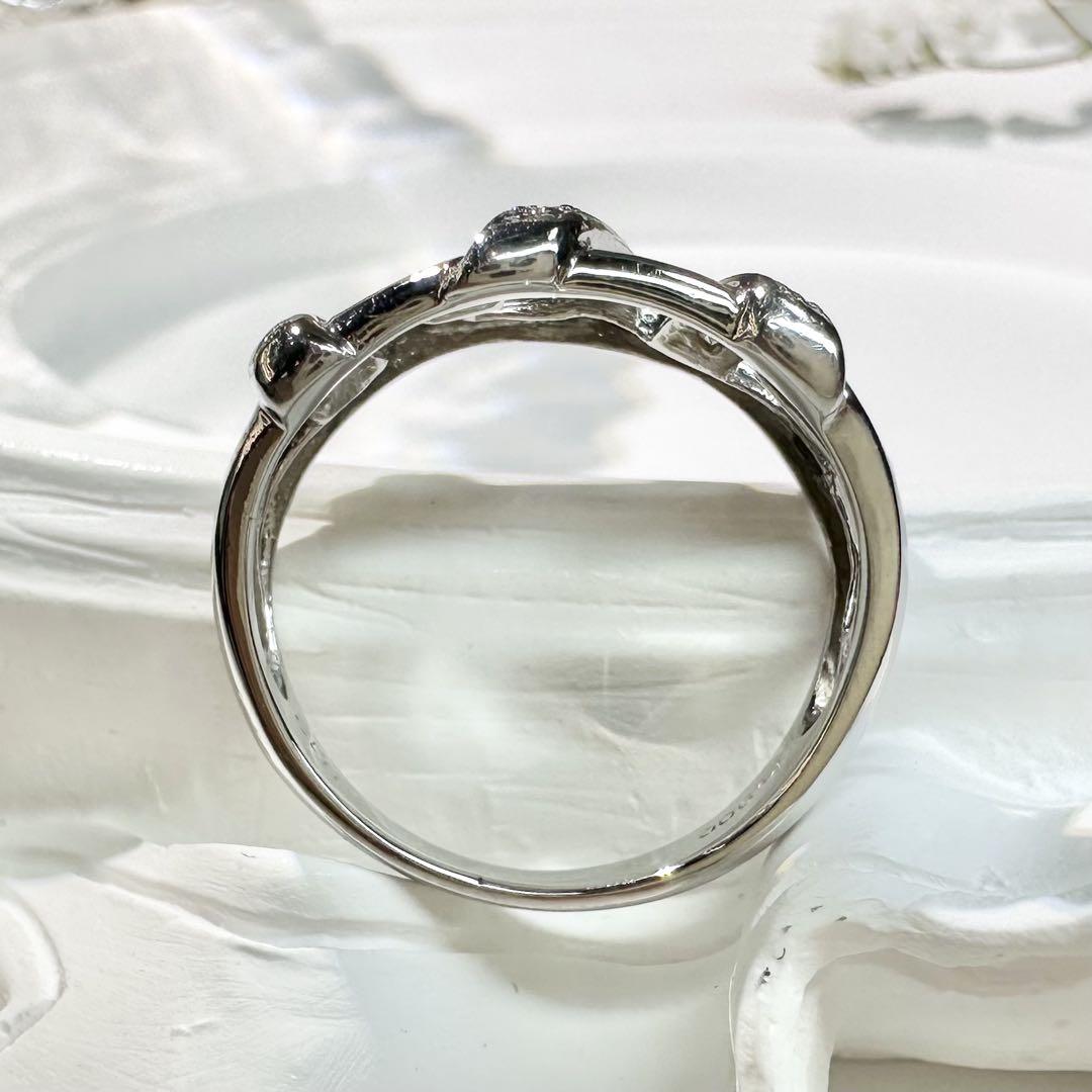 【美品】PT900 ダイヤモンド 0.12ct デザイン リング