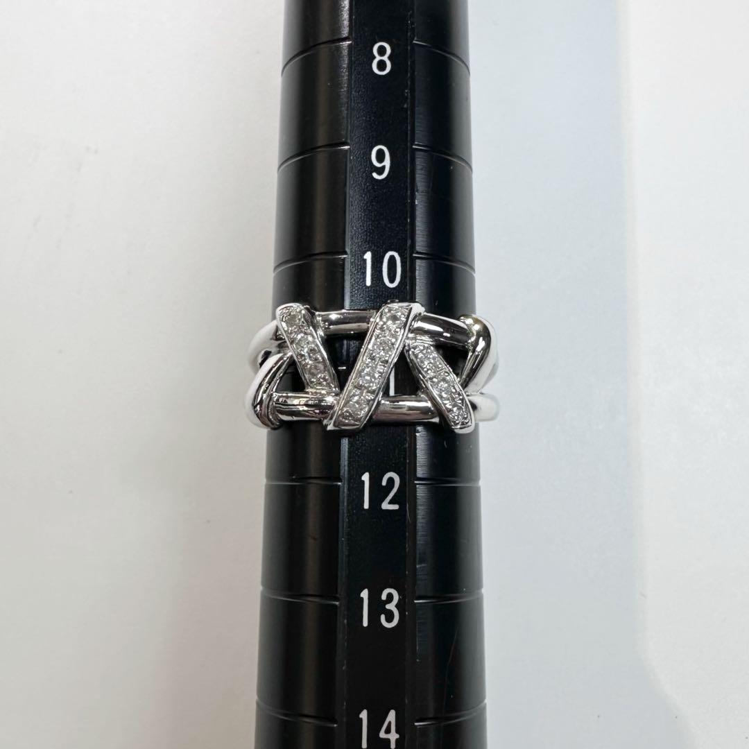 【美品】PT900 ダイヤモンド 0.12ct デザイン リング