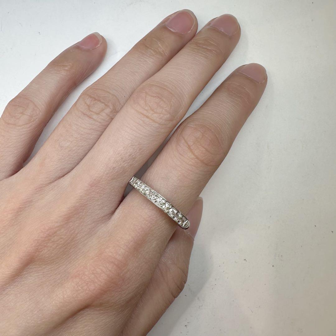 【美品】PT950 ダイヤモンド 0.3ct リング フリーサイズ