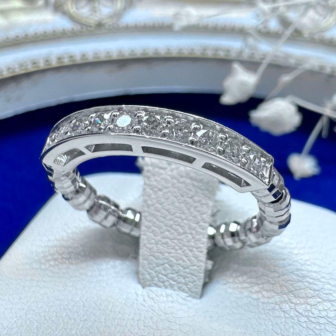 【美品】PT950 ダイヤモンド 0.3ct リング フリーサイズ