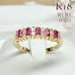 【K18】ルビー ダイヤモンド リング 0.4ct