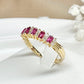 【K18】ルビー ダイヤモンド リング 0.4ct