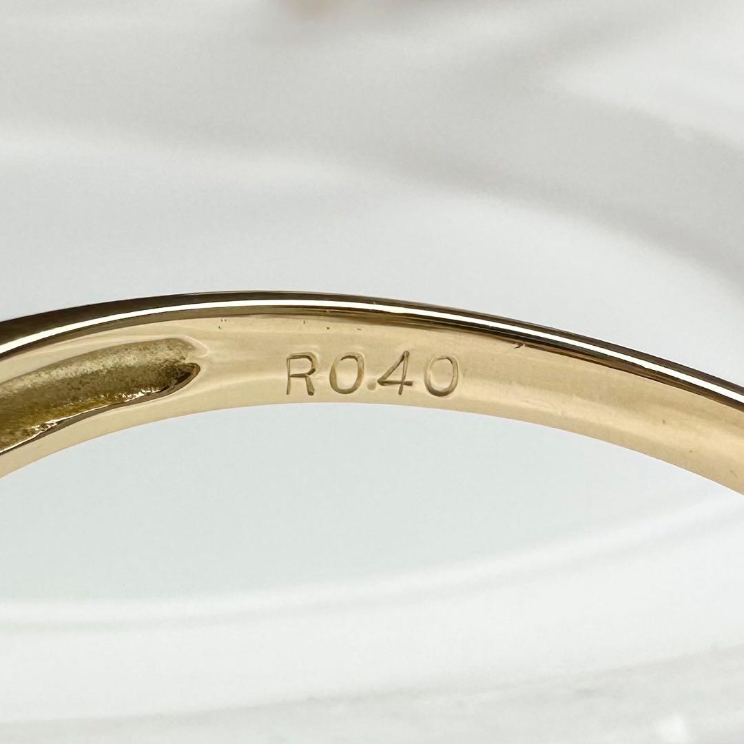 【K18】ルビー ダイヤモンド リング 0.4ct