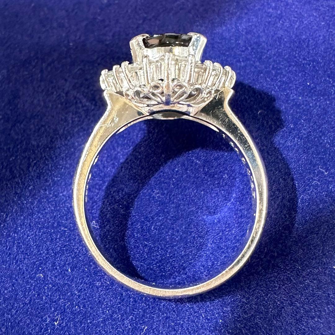 【美品】PT850 サファイア 1.98ct リング