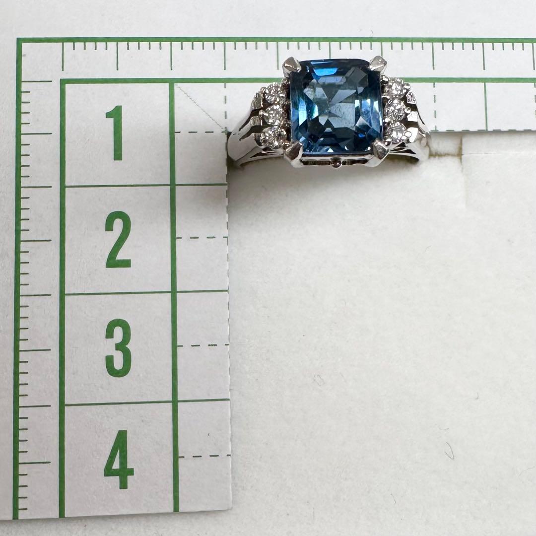 【美品】PT900 アクアマリン 1.80ct リング