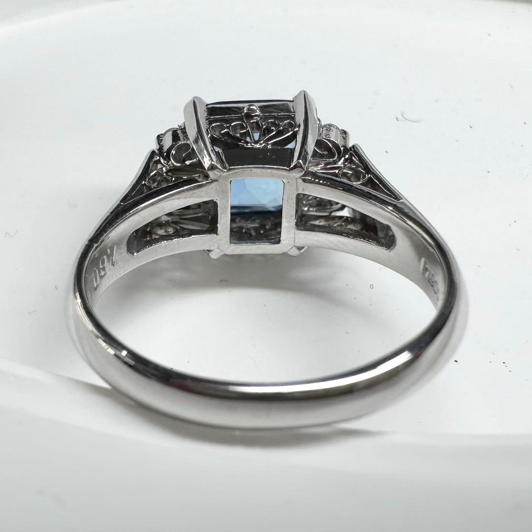【美品】PT900 アクアマリン 1.80ct リング