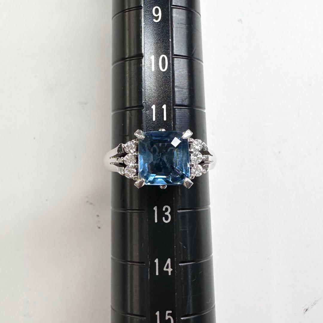 【美品】PT900 アクアマリン 1.80ct リング