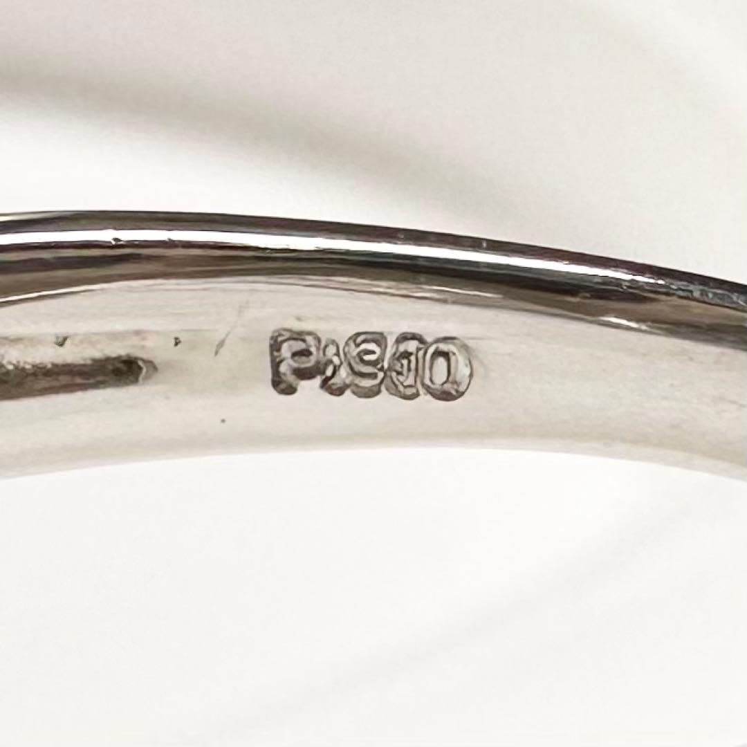 PT900 パライバトルマリ0.15ct ダイヤモンド フラワーリング