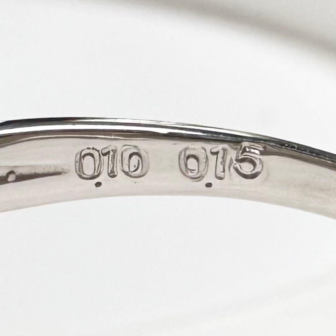 PT900 パライバトルマリ0.15ct ダイヤモンド フラワーリング