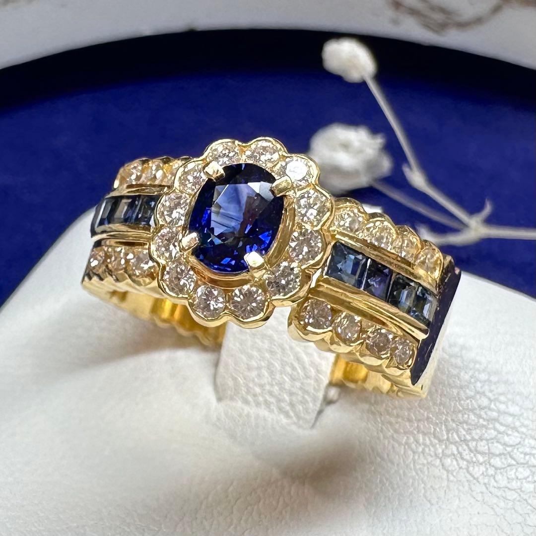 【K18】サファイア 0.44ct リング