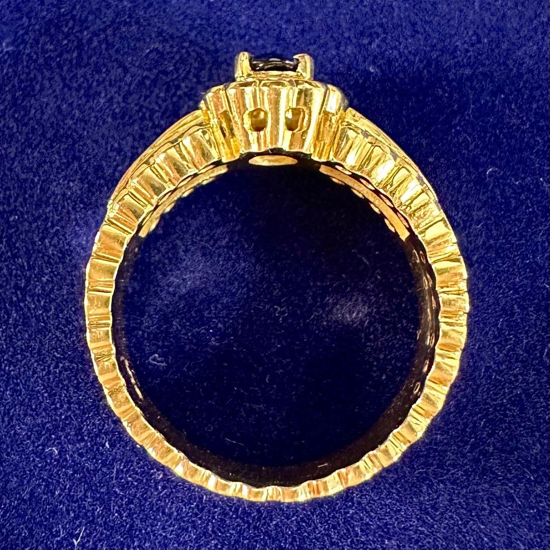 【K18】サファイア 0.44ct リング