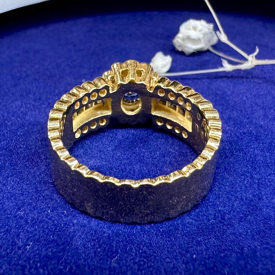 【K18】サファイア 0.44ct リング