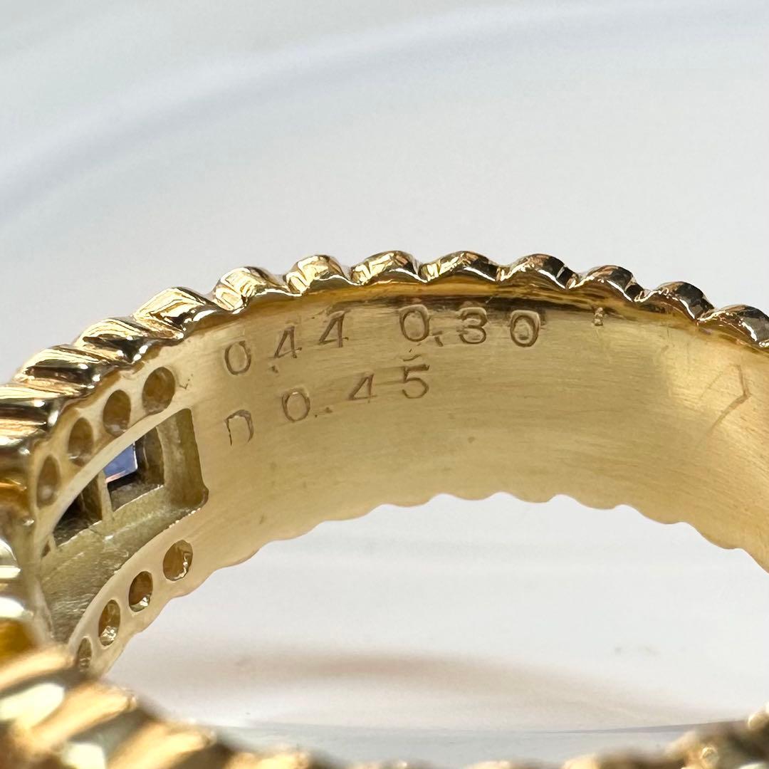 【K18】サファイア 0.44ct リング