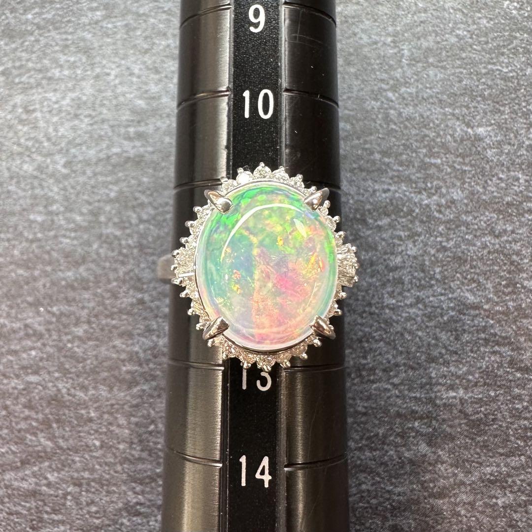 【美品】PT900 クリスタルオパール リング