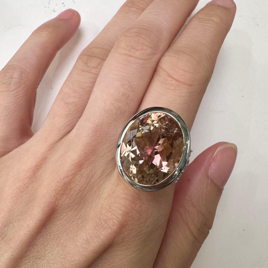 PT900 トルマリン リング 16.56ct 大粒
