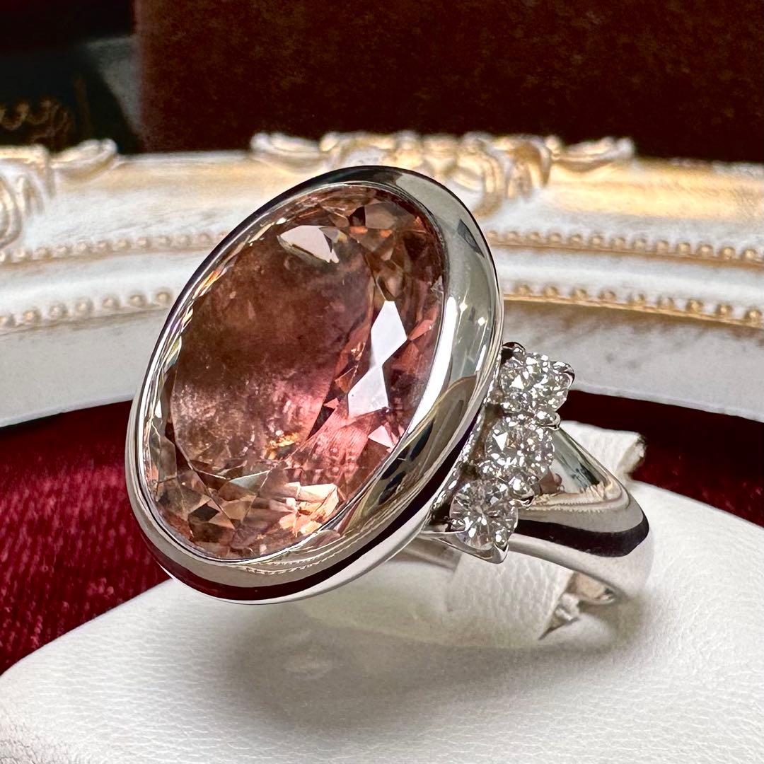 PT900 トルマリン リング 16.56ct 大粒