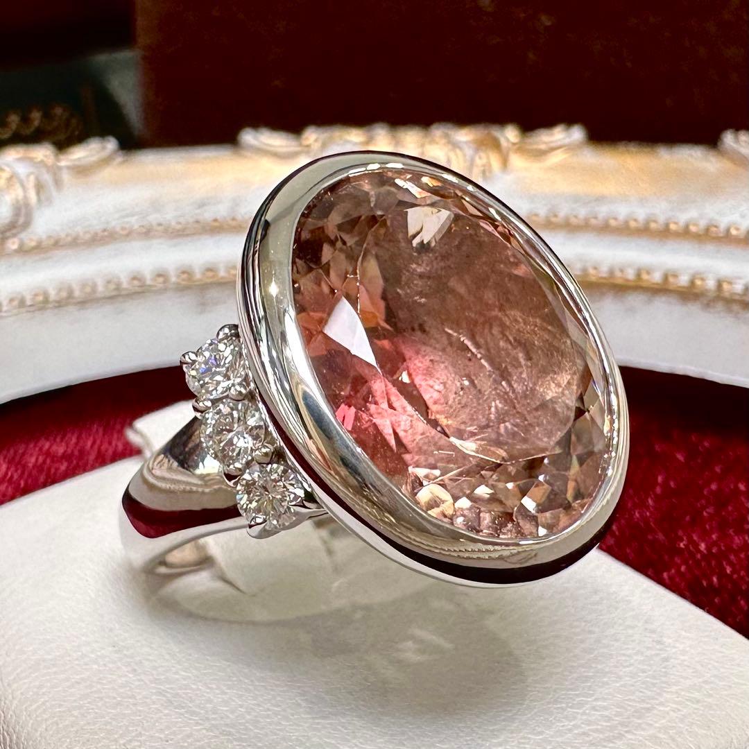 PT900 トルマリン リング 16.56ct 大粒