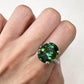 K18 グリーントルマリン 8.63ct ダイヤモンド リング 大粒