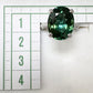 K18 グリーントルマリン 8.63ct ダイヤモンド リング 大粒