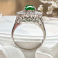 【美品】PT900 翡翠 1.39ct ダイヤモンドリング