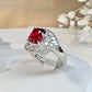 【美品】PT900 ビルマ産　レッドスピネルリング 1.48ct ダイヤモンド