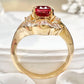【K18】レッドスピネル 1.13ct ダイヤモンド リング