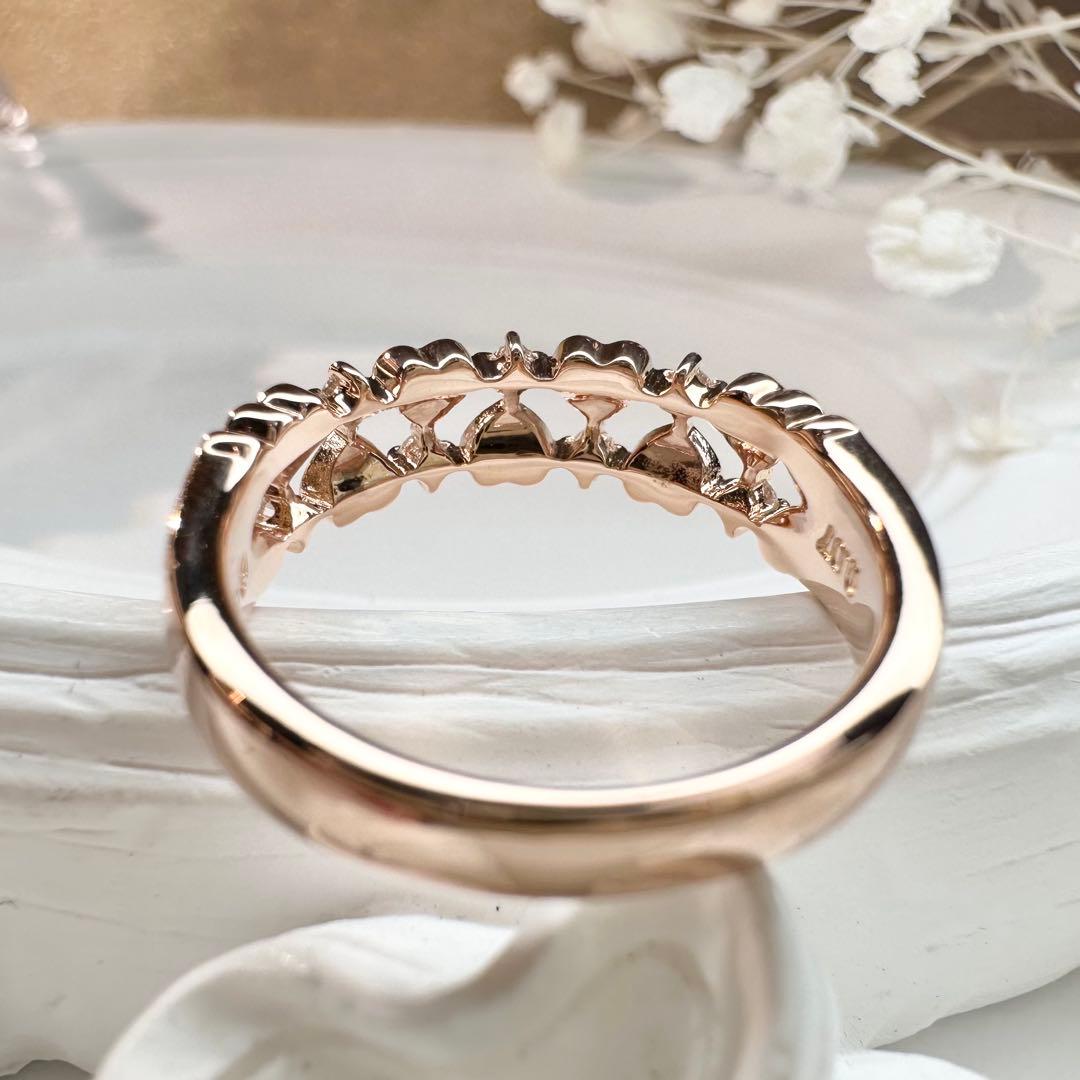 【TASAKI】K18 ダイヤモンド 0.07ct ハートデザイン リング