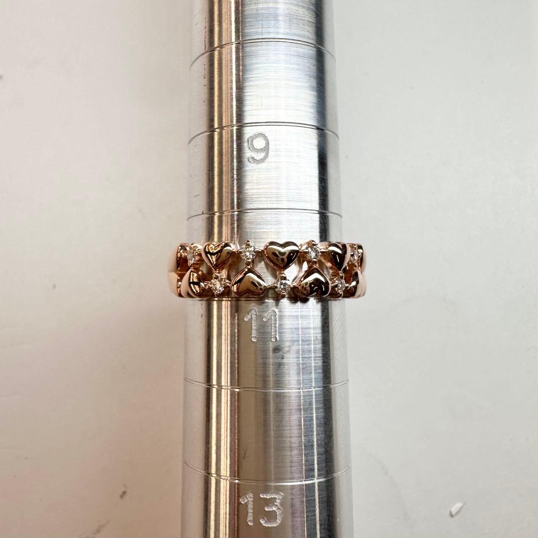 【TASAKI】K18 ダイヤモンド 0.07ct ハートデザイン リング