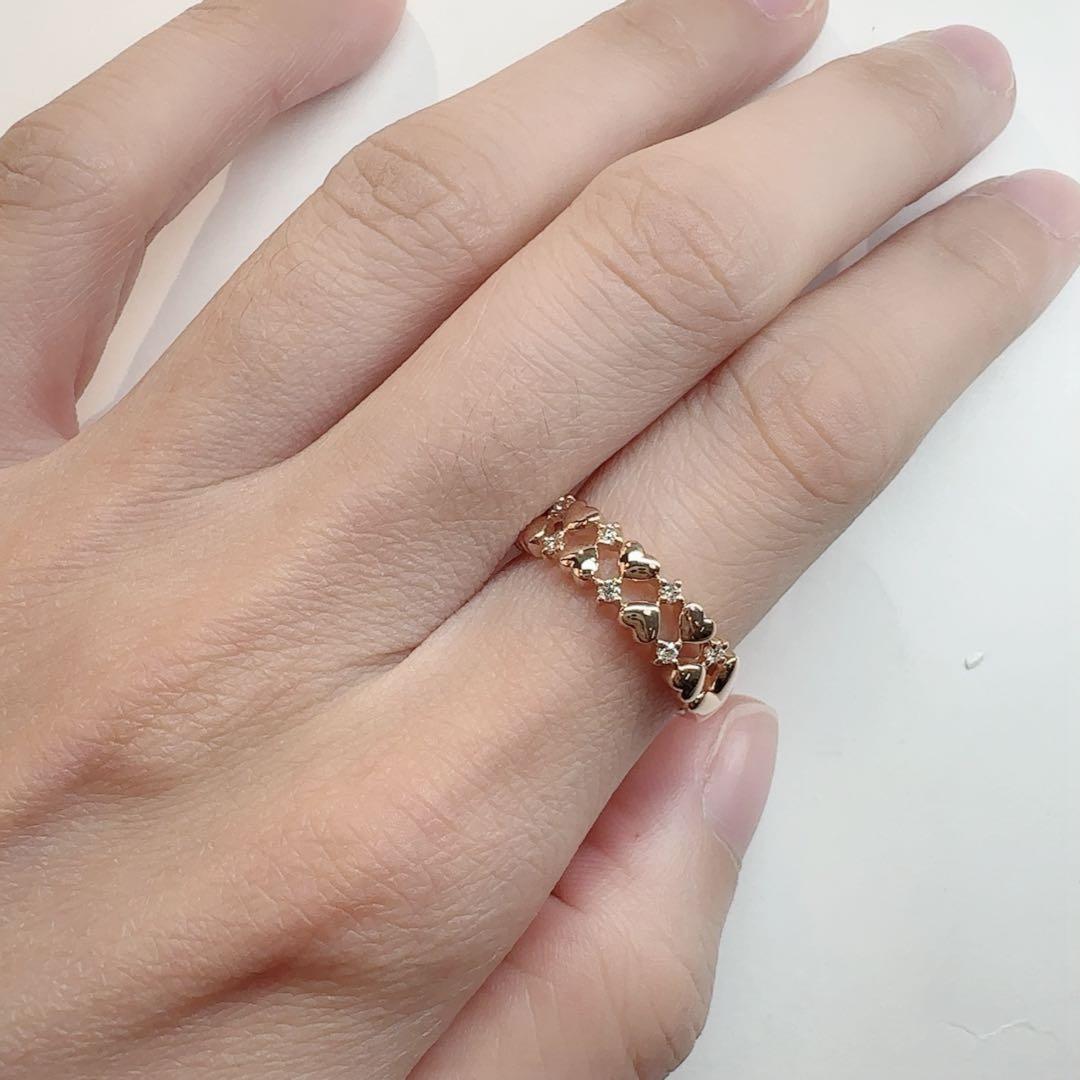 【TASAKI】K18 ダイヤモンド 0.07ct ハートデザイン リング