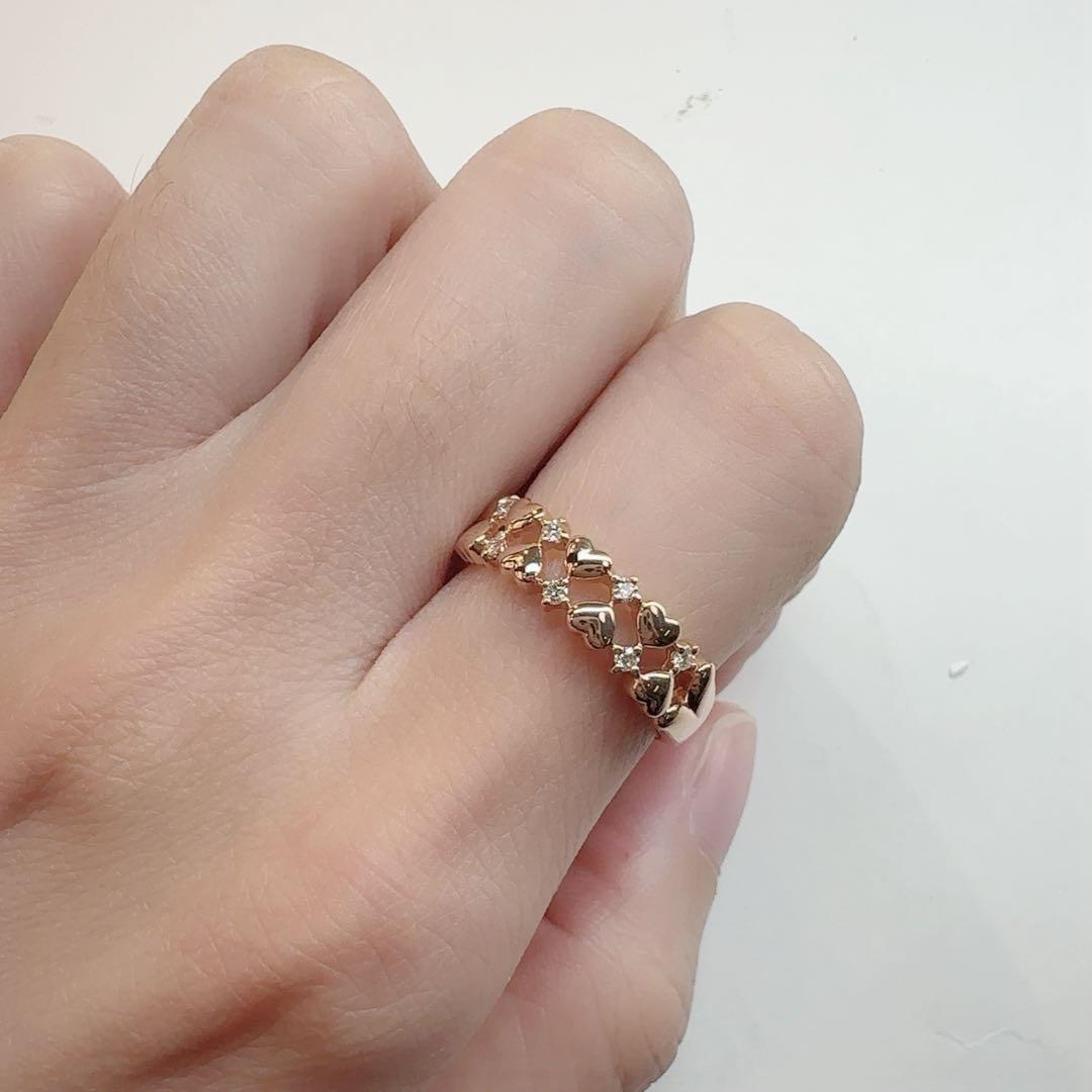 【TASAKI】K18 ダイヤモンド 0.07ct ハートデザイン リング