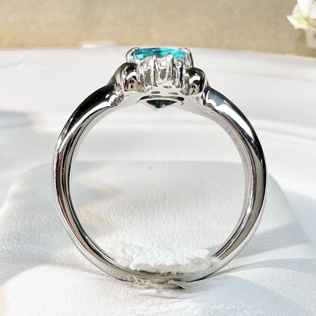 専用ページ【美品】PT900 ブラジル産パライバ トルマリン0.49ct リング GIA付