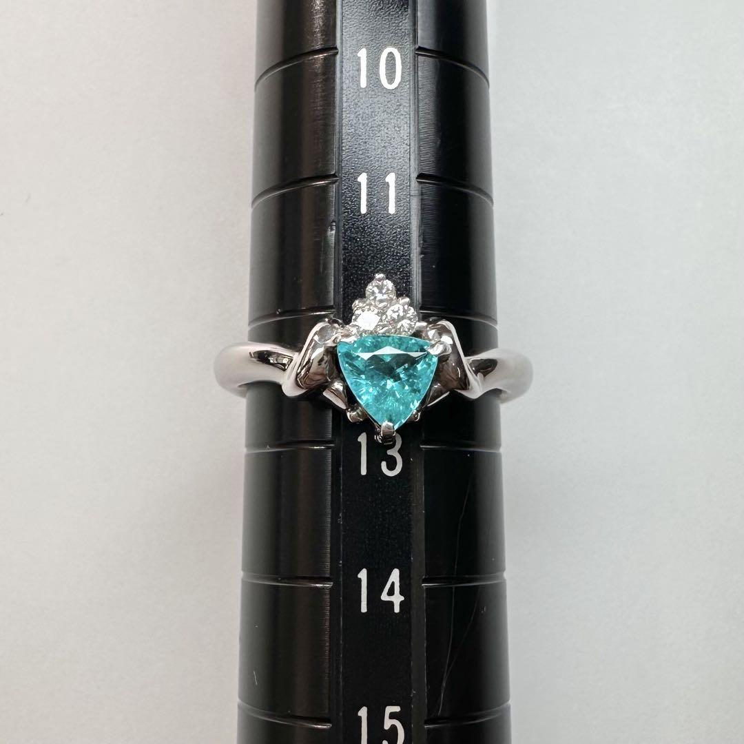 専用ページ【美品】PT900 ブラジル産パライバ トルマリン0.49ct リング GIA付