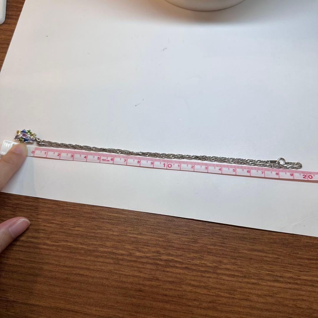 【美品】PT900 マルチカラーサファイア 2.53ct ネックレス